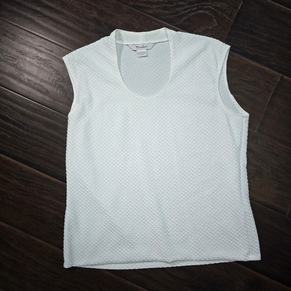 Tanjay Womens Textured Sleeveless Tank Size Small